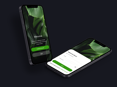 Sign up screens app concept design login mobile plant sign up ui