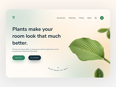 Plant Service Website Header header plants ui website