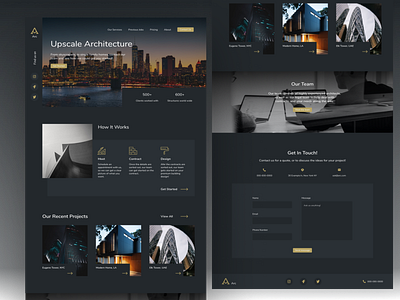 Architect Website Homepage architecture compnay homepage ui ux website