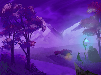 The Witch Forest concept art digitalart forest magic magical support local artists witch