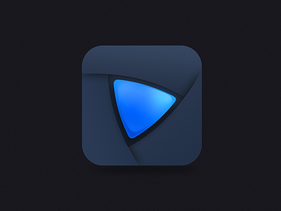 icon design for a video app dark dark theme icon play video