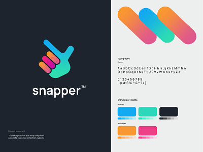 snapper app brand design branding editing graphics icon identity illustration illustrator logo mark palette sketchup typogaphy vector web website