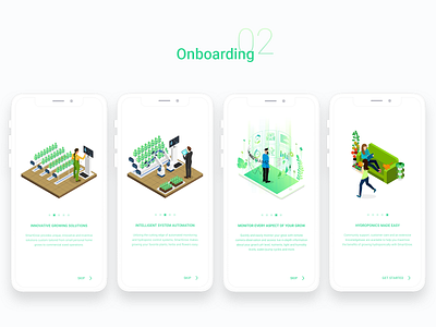 SmartGrow App 🌱 - Onboarding Screens ai app automation design grow hydroponics smart ui