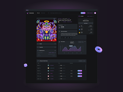 Moonshots 🌕🚀 - NFT Marketplace, NFT Details Screen