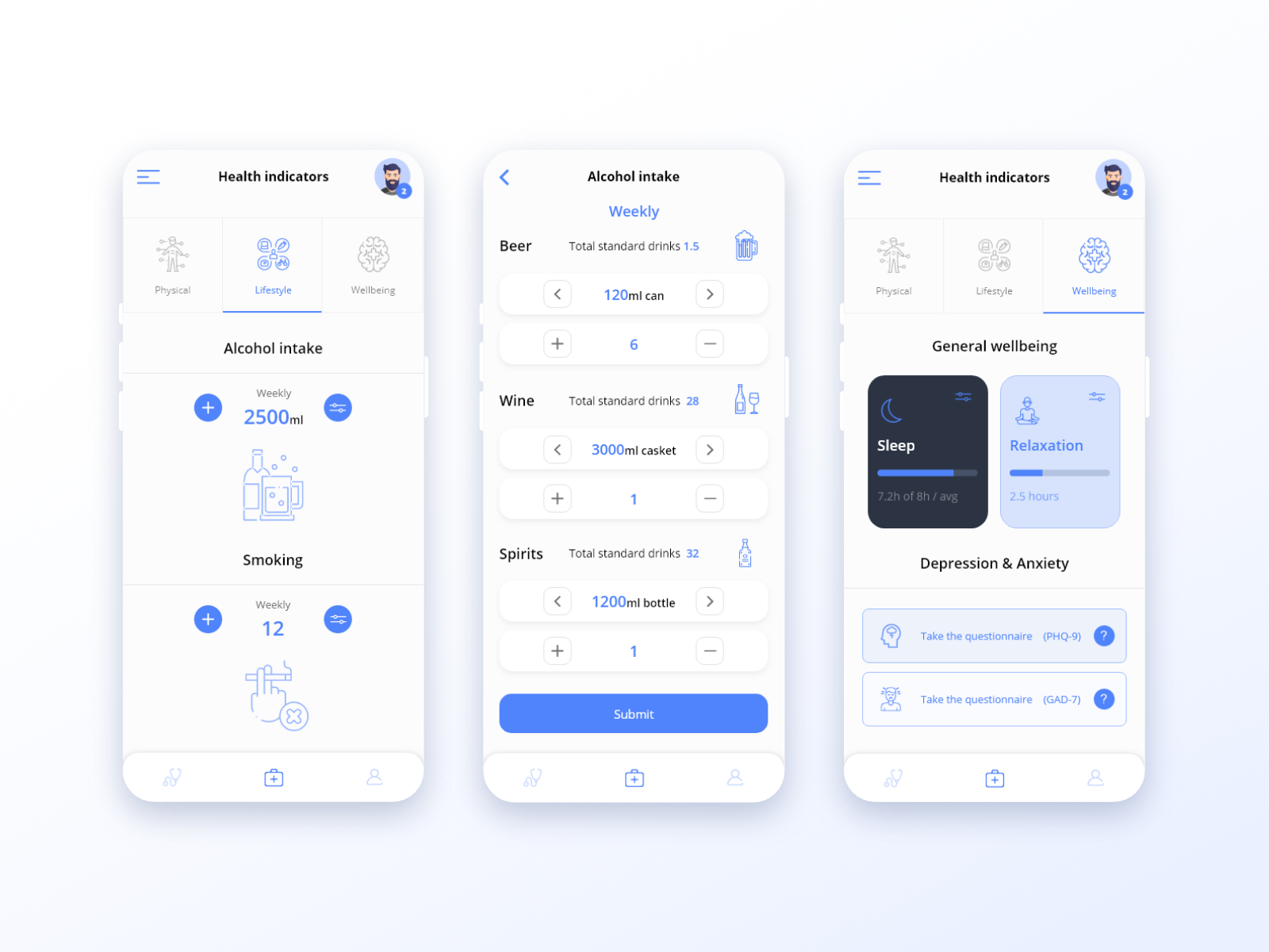 ManageMyHealth 👨🏼‍⚕️ Mobile App Concept, Onboarding Screens by Sam