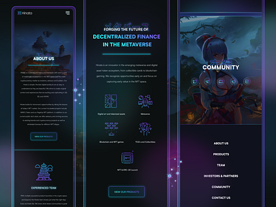 Hinata Foundation ⛩️ anime blockchain crypto design metaverse mobile nft ui website