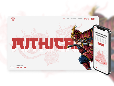 Mithical.io 👹 app blockchain crypto design marketplace mythology nft project samurai ui ux