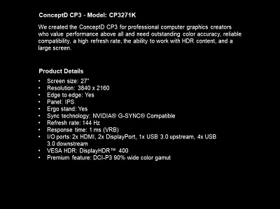 ConceptD CP3 Model CP3271K