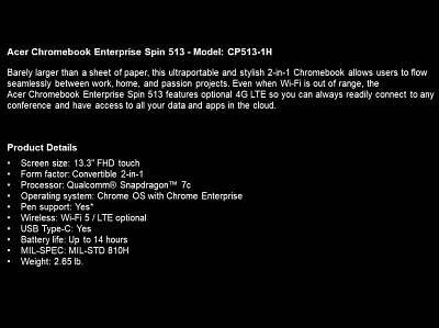FINAL Acer Chromebook Enterprise Spin 513 Model CP513 1H 3