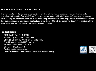 FINAL Acer Veriton X Series Model VX6670G