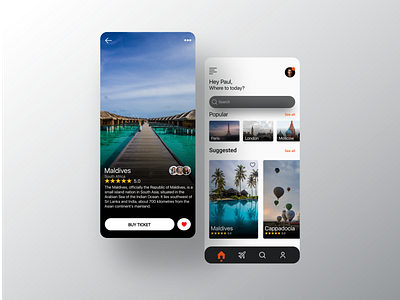 Holiday App Design app appdesign holiday minimal mobile mobile app places popular shot recent design ui ui ux design ui concept ui design ui ux uidesign user experience userinterface ux