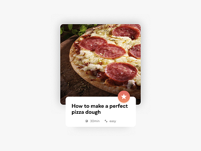 Card UI Design for Foodie blog