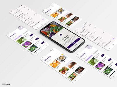 Food Delivery Application UI | iOS branding graphic design