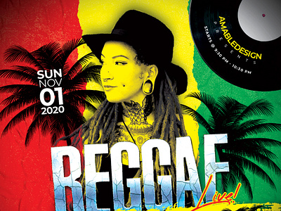 Reggae Live Concert Flyer