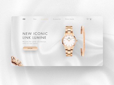 Daniel Wellington concept accessories danielwellington design figma visual design watches web webdesign