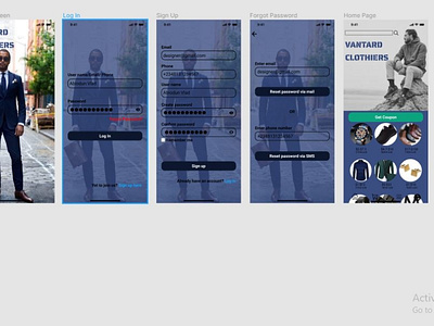 Vantard branding fashion app ui ui design ux