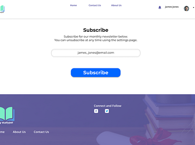 Subscribe app uiux vector website