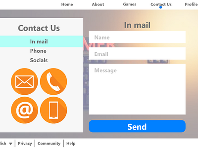 Daily UI 028 Contact Us