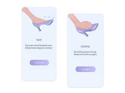 Flash Message Screen Design adobexd appui appuidesign cinderella daily ui daily ui 011 dailyui dailyui 011 dailyuichallange design flash messages illustration ui