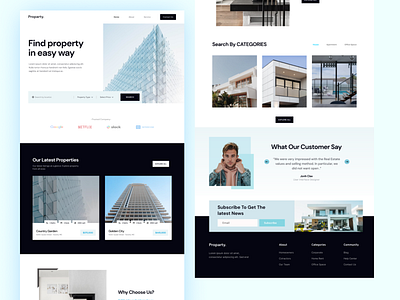 Real Eatate Landing page agency design graphic design home landing page product real estate rent ui uiux ux web web design website