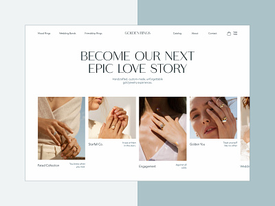 Gold Ring Jewelry Website UI Concept