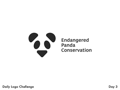 Panda Logo - Daily Logo Challenge Day 3 branding dailylogochallenge design icon logo typography vector