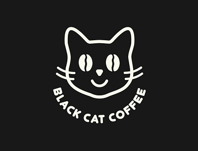 Black Cat Coffee branding cat coffee cute illustration logo