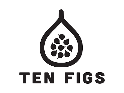 Ten Figs Logo branding cool design food illustration logo shop