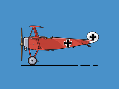 Fokker D VII Red Baron by Marcin Marszałek on Dribbble