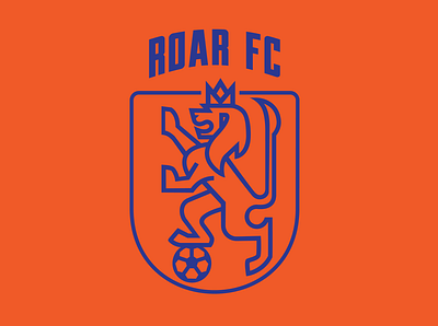 ROAR FC LOGO badge esports football football club hockey holland lion lion logo lionhead logo netherlands oranje panther sports vectorart