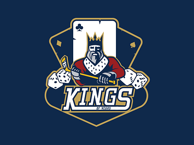 Kings of Vegas dice gambling hockey king kings las logo nhl poker puck stick team texas holdem trump usa vector vegas