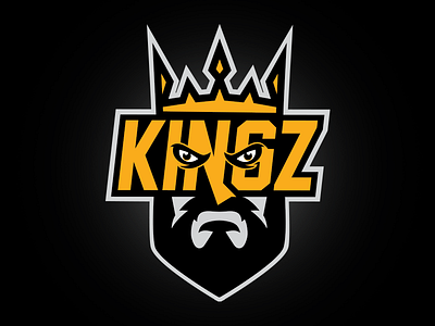 Kingz Logo crown cs esports football go hockey illustration kings kingz logo marcin marszałek moustache typography vector warrior