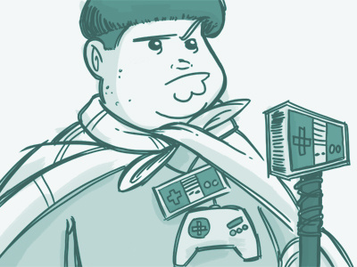 Fantasy Gamer Nerd gamer illustration nerds video games