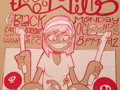 Laura Stevenson & the Cans @ Black Cat Backstage glow in the dark hand lettering illustration posters screenprinting