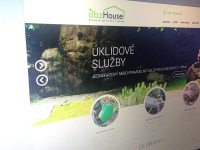 Homepage abzHouse clean colour czech design flat graphic green landing nature web webdesign website