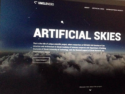 Umelenebo dark design fullscreen onepage web website