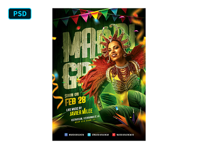 Mardi Gras Carnival Flyer Template