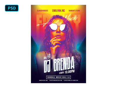 DJ Flyer Template Friday Party