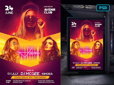 Club DJ Flyer Template PSD