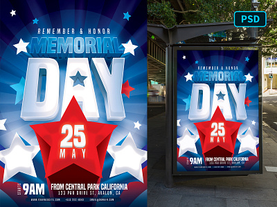 Memorial Day Flyer Template