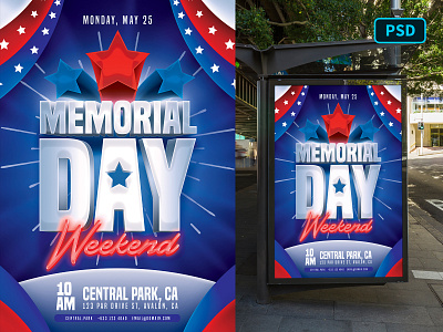 Memorial Day Flyer Template Photoshop