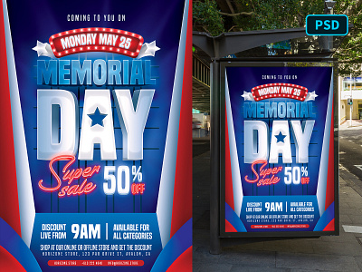 Memorial Day Sale Flyer Template