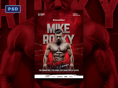 Mma Boxing Flyer Template Photoshop Dribbble athlete boxing flyer flyer template graphicriver mma photoshop poster poster template sport training ufc