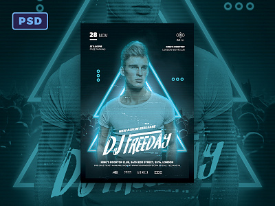 DJ Concert Flyer Template banner concert dj flyer flyer template graphicriver nightclub party photoshop photoshop template poster poster template