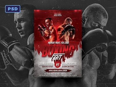 Boxing Flyer Template boxing fighter fighting flyer flyer template graphicriver mma photoshop poster poster template sport ufc