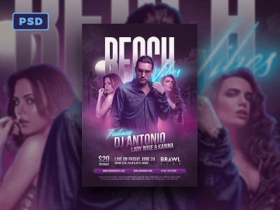 Beach Vibes Flyer Template