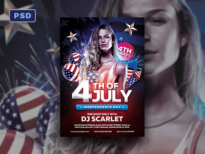 4th Of July Flyer Template 4th of july celebration day flag flyer template graphicriver independence photoshop poster template psd united states usa