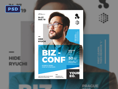 Modern Seminar Psd Flyer Template Photoshop Bornx Design Dribbbl business conference editorial event flyer graphicriver layout photoshop poster seminar template workshop