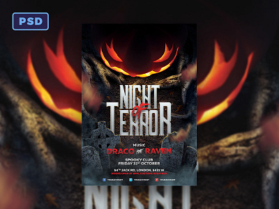 Night of Terror Halloween Flyer Template