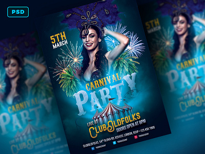 Carnival Party Flyer Template carnival flyer circus festival poster flyer flyer template graphicriver mardi gras flyer mardi gras party masquerade photoshop poster poster template